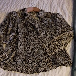 Zara Leopard Print Blouse
